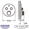 Grohe Grohtherm SmartControl Thermostat Dimensions